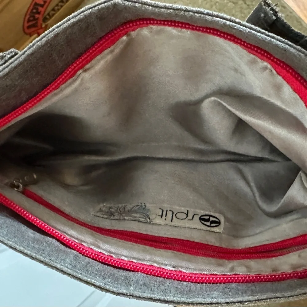 Split Charcoal Wristlet Clutch
